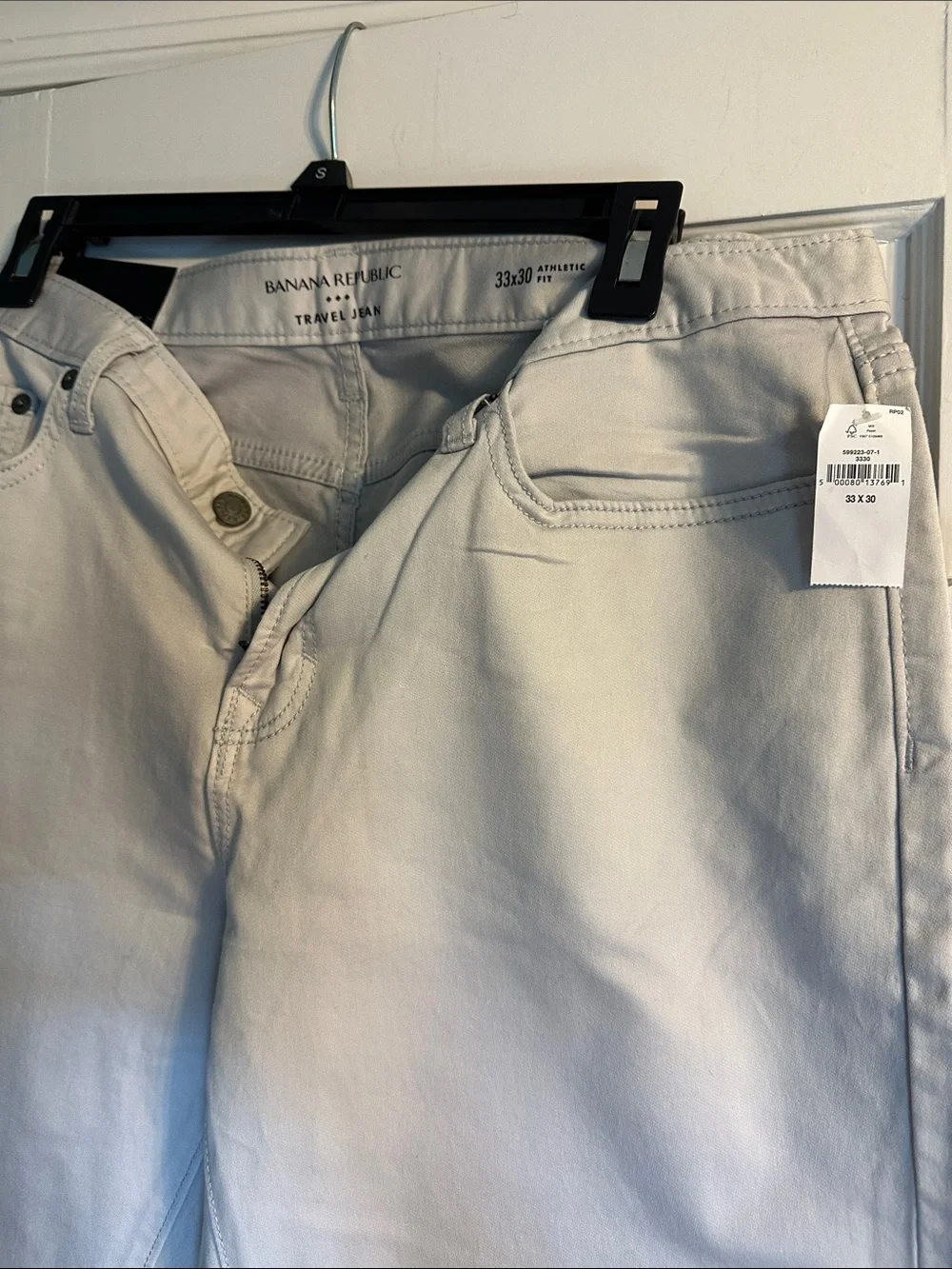 Banana Republic Travel Jeans in Light Gray